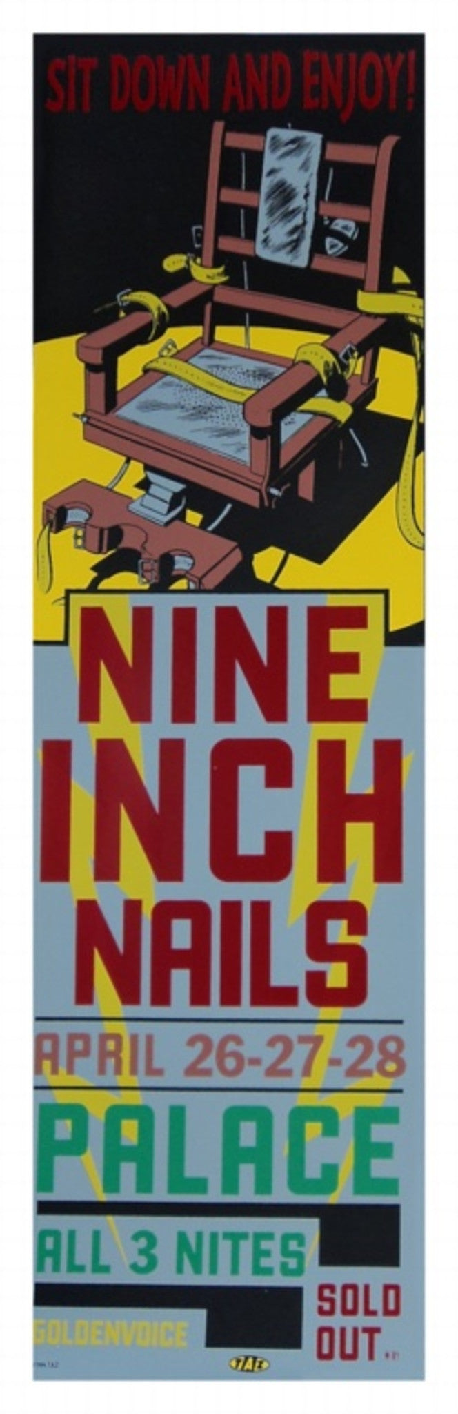 TAZ - 1994 - NIN Concert Poster – Nevermind Gallery