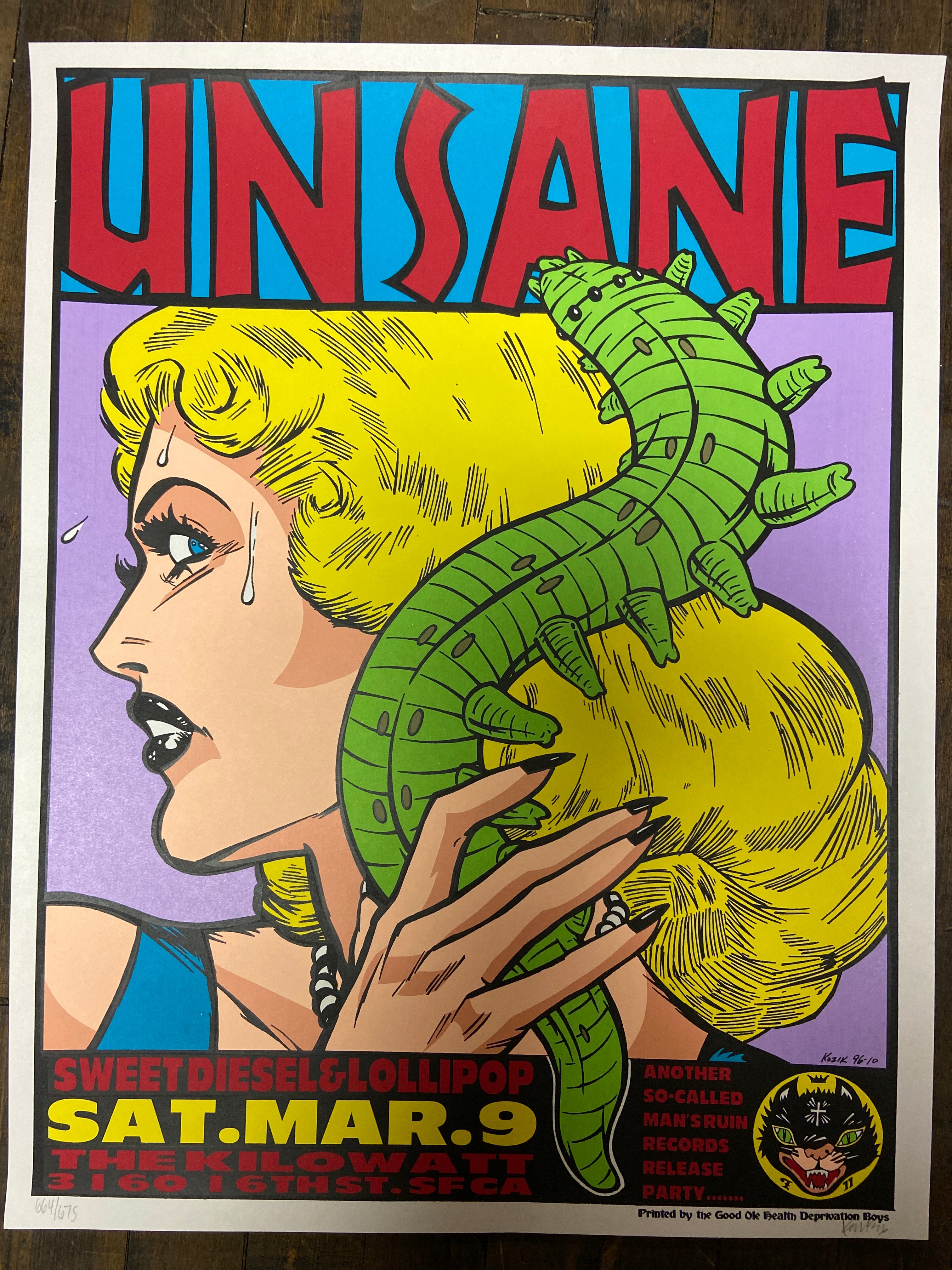 Frank Kozik - 1996 - Unsane Concert Poster – Nevermind Gallery