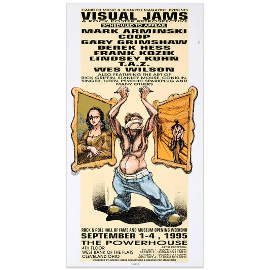 Derek Hess - 1995 - Visual Jams Art Show Poster Cleveland