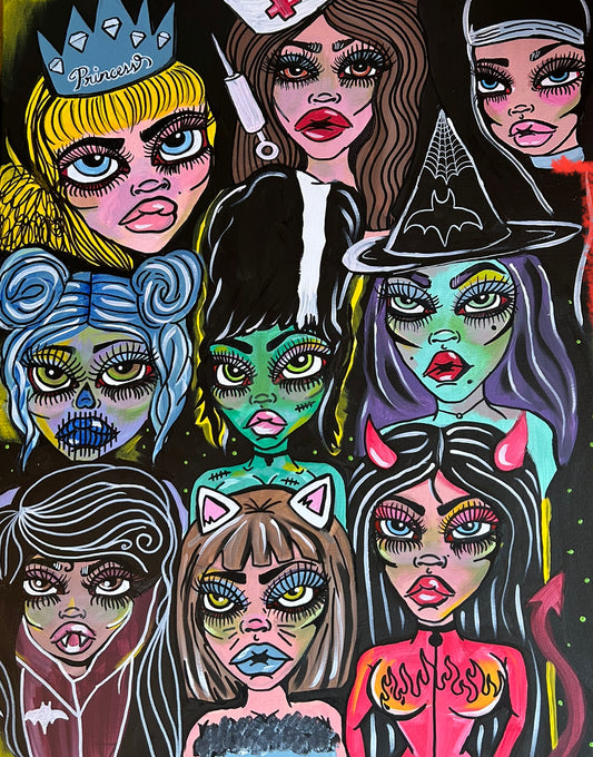 Lizzy Oman- Original Painting "Halloween"