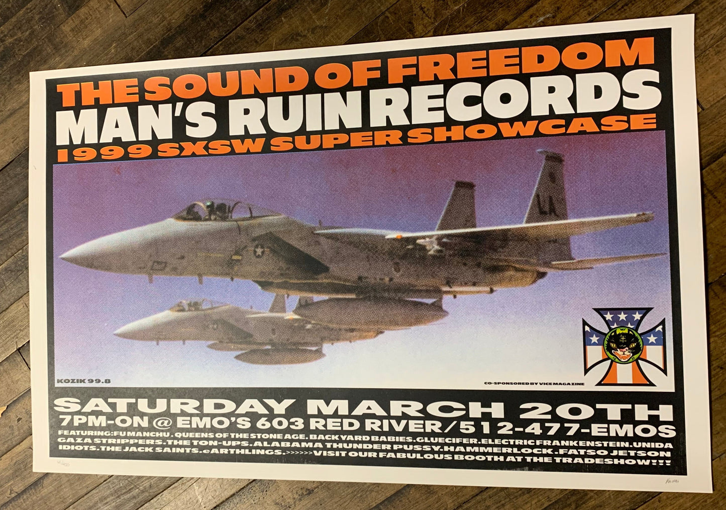 Frank Kozik - 1999 - Man's Ruin SXSW Super Showcase Poster