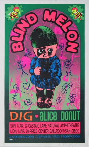 TAZ - 1993 - Blind Melon Concert Poster