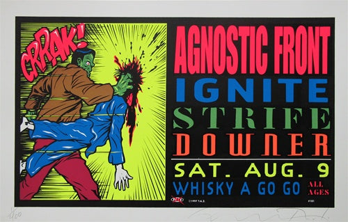 TAZ - 1997 - Agnostic Front LA Concert Poster