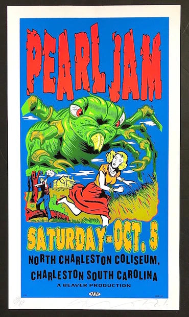 TAZ - 1996 - Pearl Jam Concert Poster (Giant Bug)